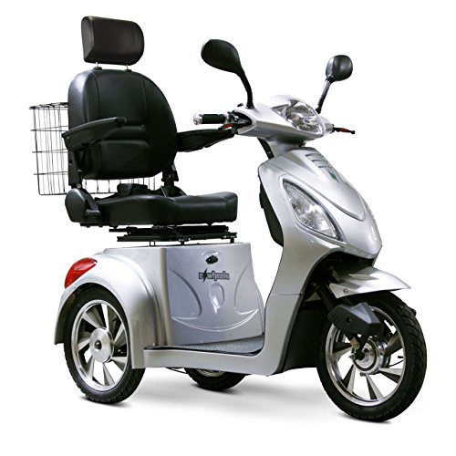 e-wheels 3 wheel mobility scooter in silver