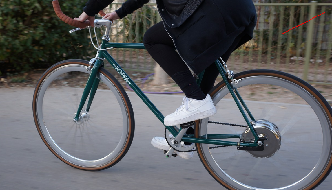 Person riding on a bike