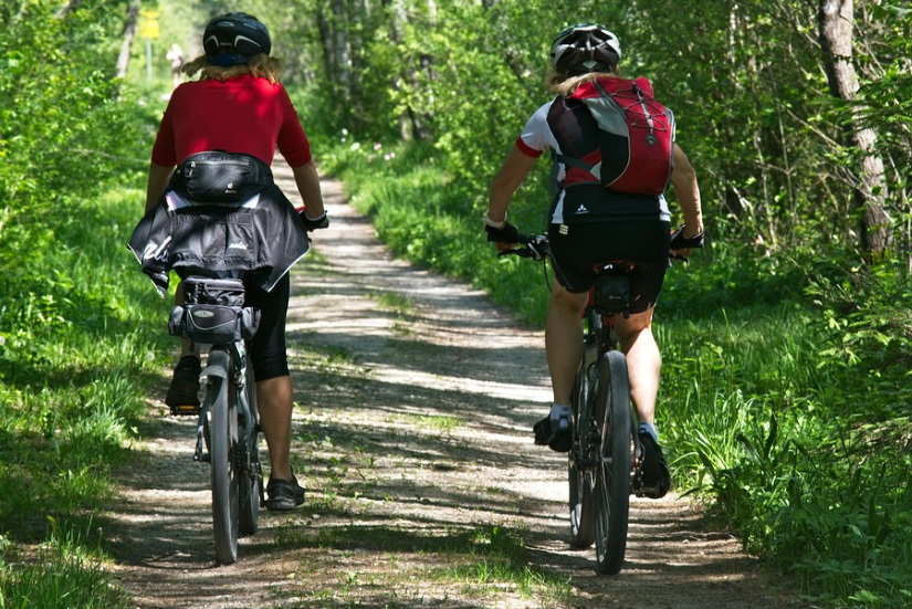 Two person biking